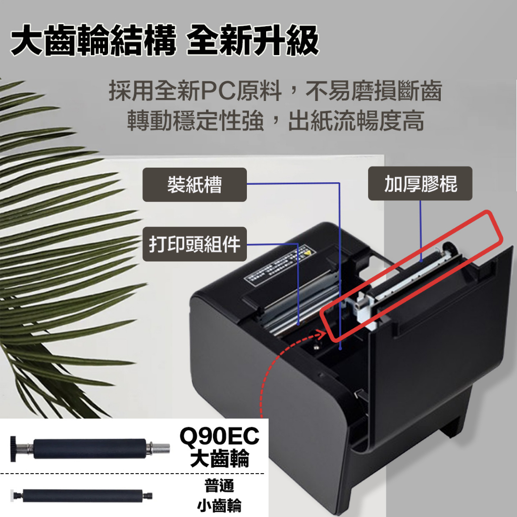 芯燁 Xp Q90ec 58mm 電子發票機 出單機 收據機 熱感應 自動裁刀 打印機 廚房出單機 叫號機 4