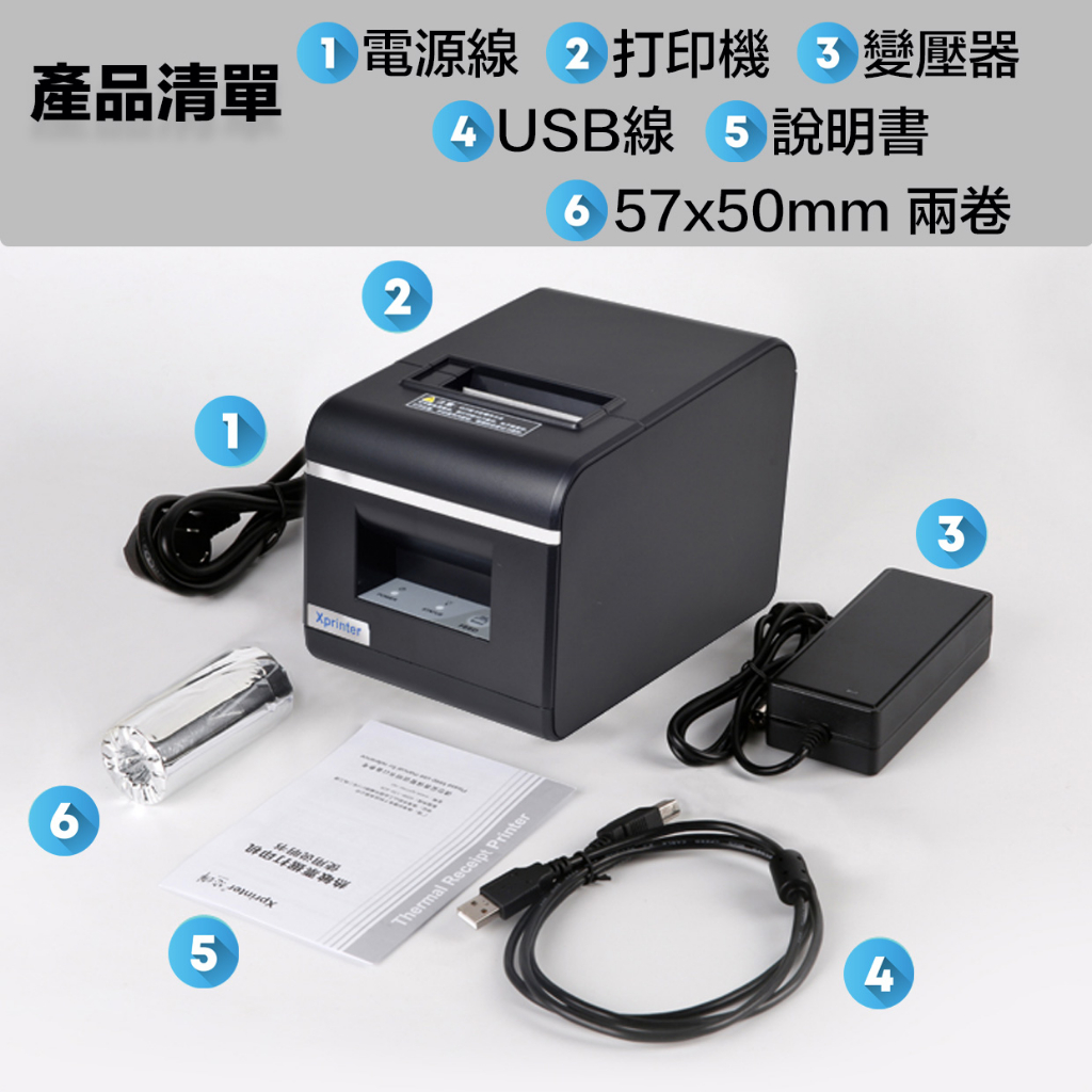 芯燁 Xp Q90ec 58mm 電子發票機 出單機 收據機 熱感應 自動裁刀 打印機 廚房出單機 叫號機 6